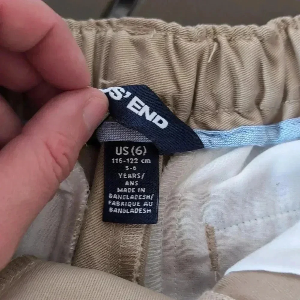 Land's End boys khaki shorts